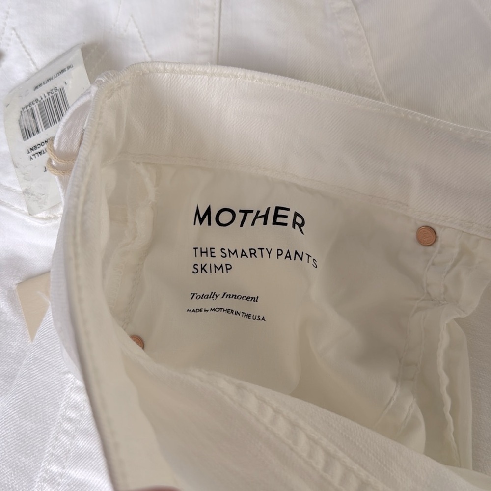 NWT MOTHER The Smarty Pants Skimp High Rise Jeans in Totally Innocent - Picture 9 of 11
